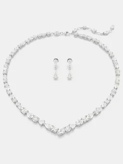 Swarovski Silver Mesmera Mixed Cuts Rhodium Plated Jewellery Set