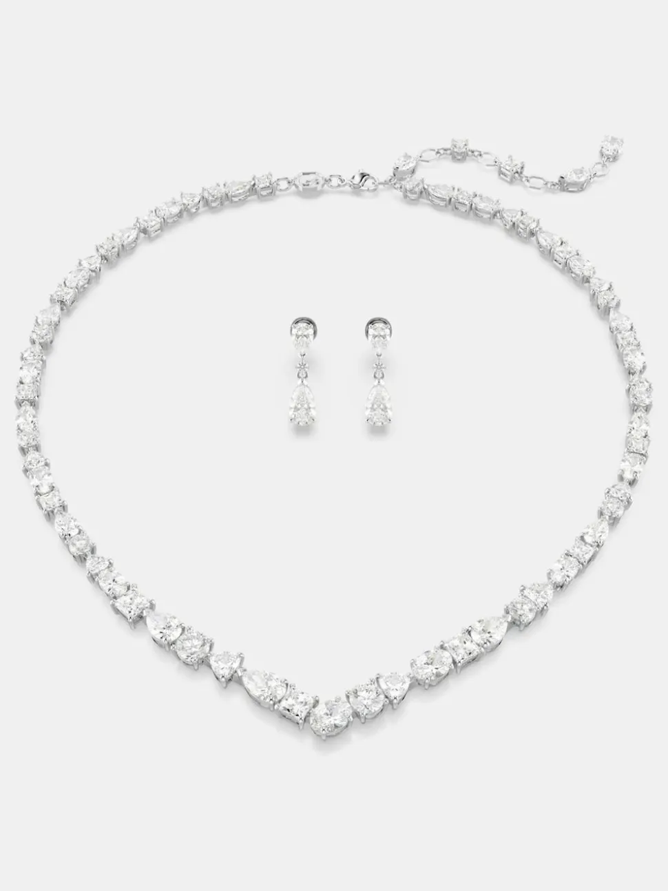 Swarovski Silver Mesmera Mixed Cuts Rhodium Plated Jewellery Set