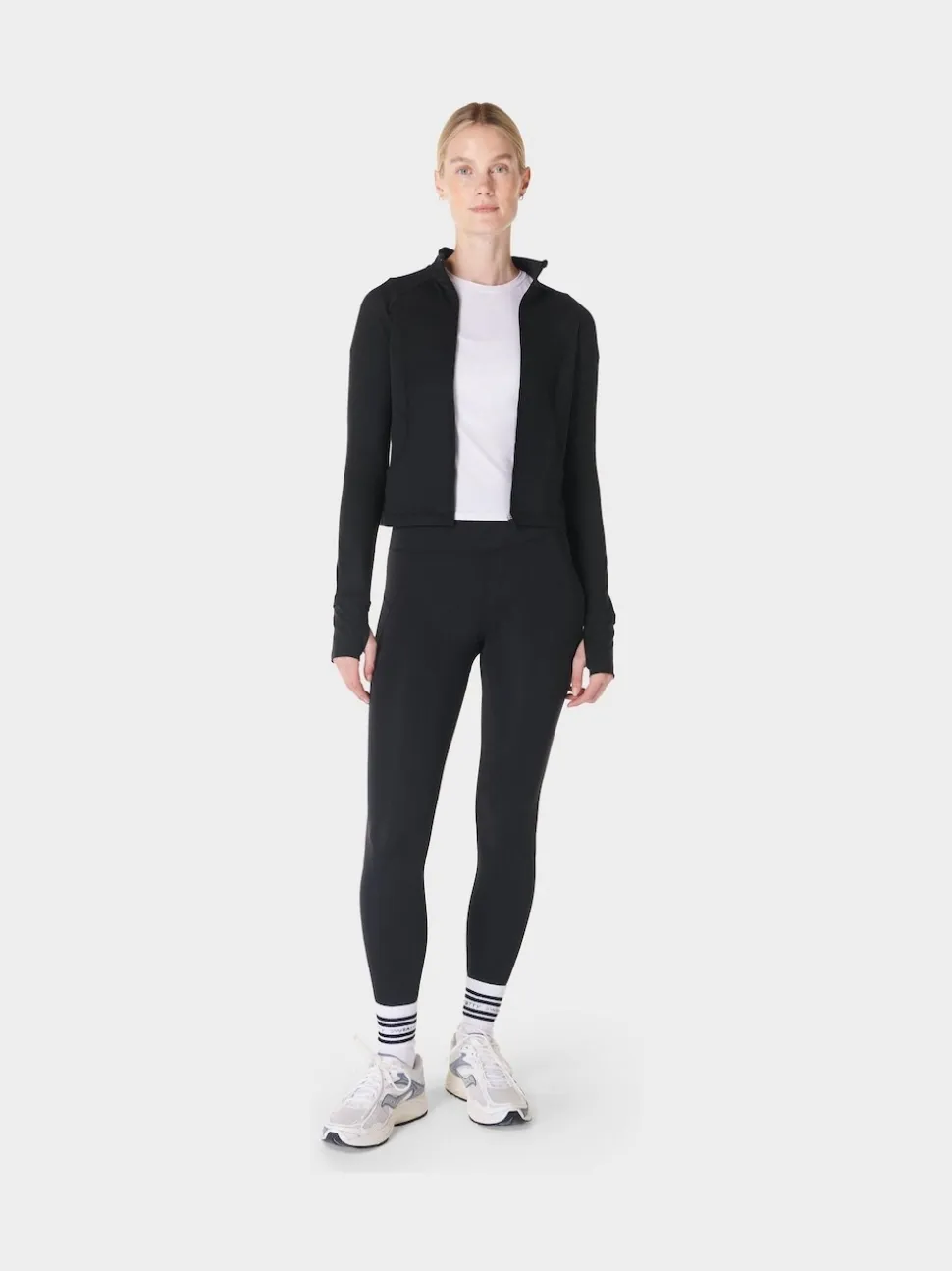 Sweaty Betty Black Full Length All Day 7/8 Embossed Leggings