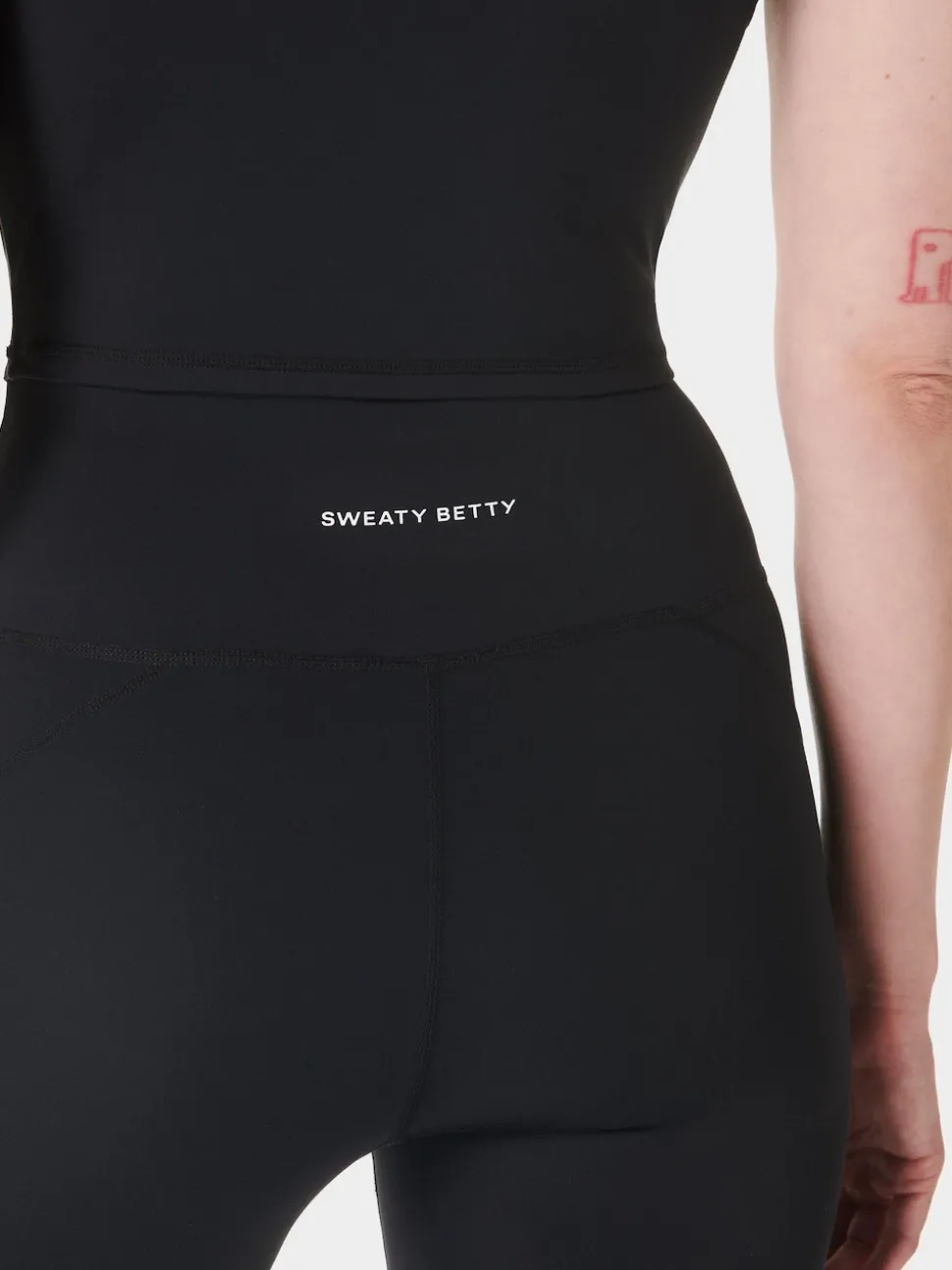 Sweaty Betty Black Full Length All Day 7/8 Embossed Leggings