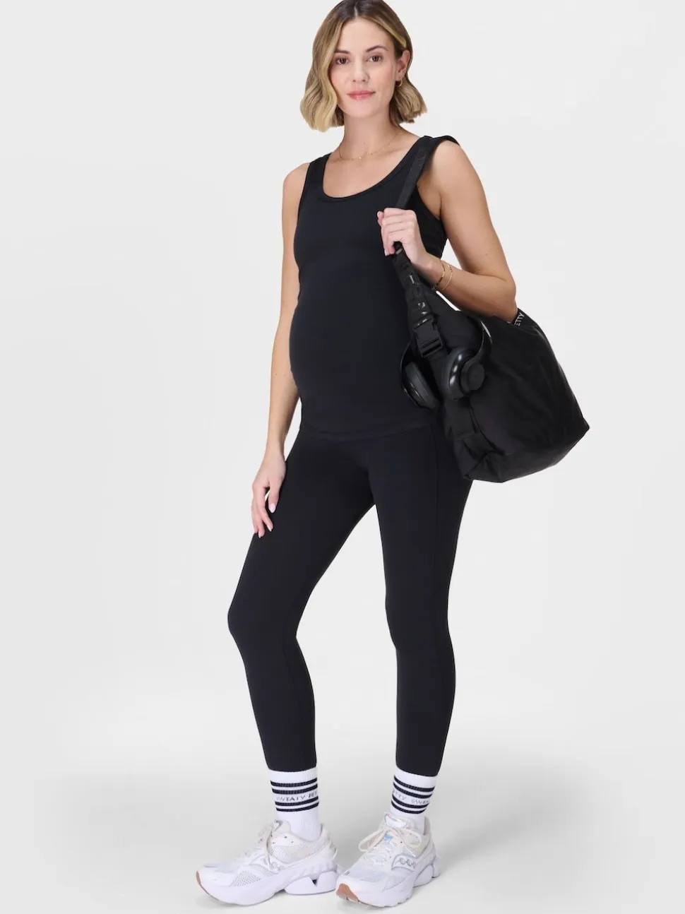 Sweaty Betty Black Full Length All Day 7/8 Maternity Leggings