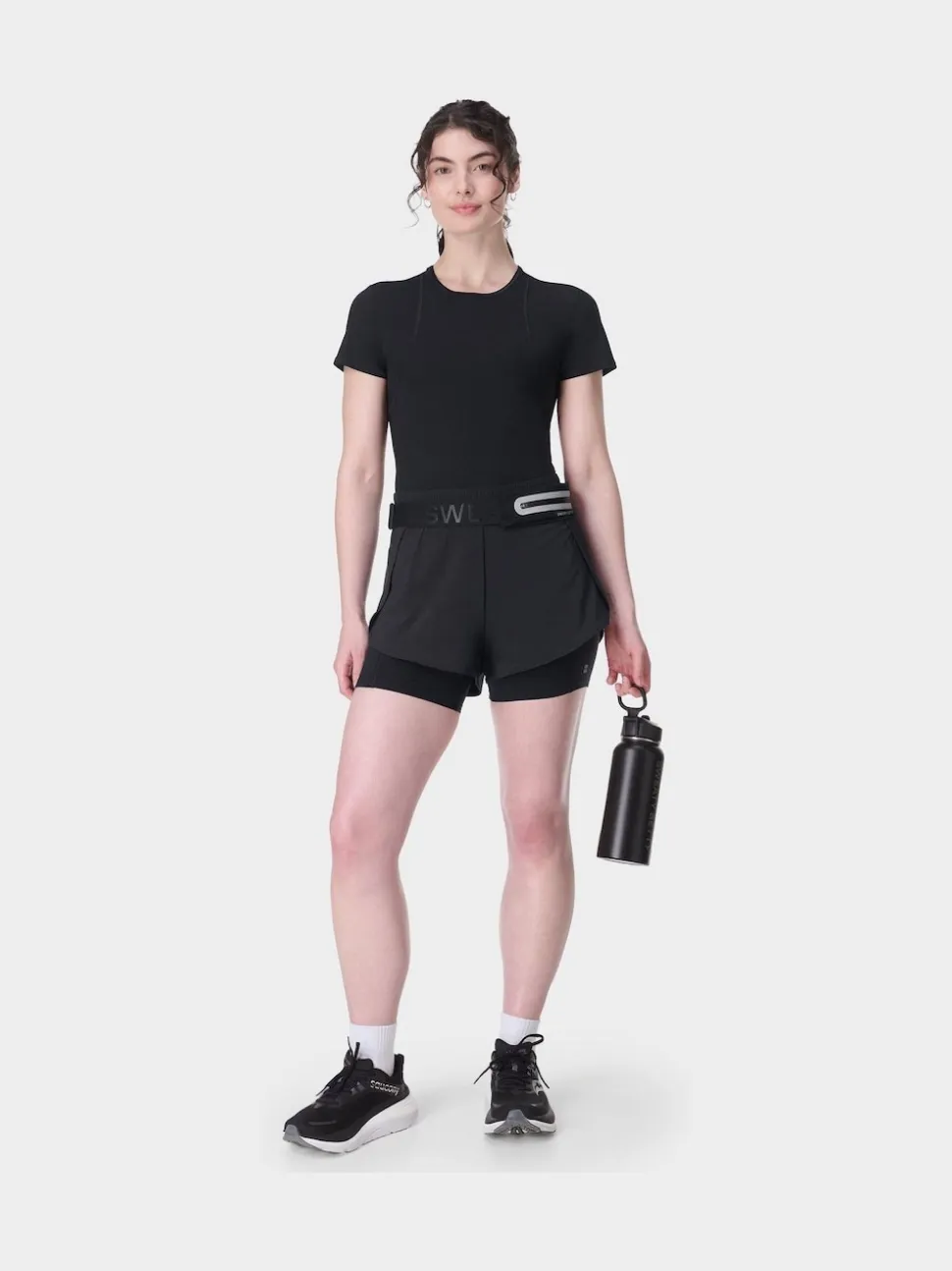 Sweaty Betty Black Get Set 2-in-1 Multi-Train Shorts