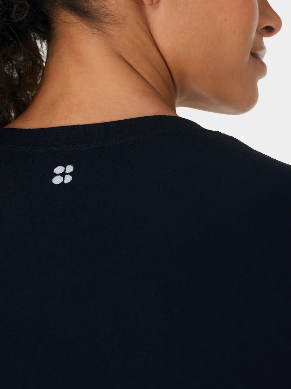 Sweaty Betty Black Modal Crew Neck Base Layer Top