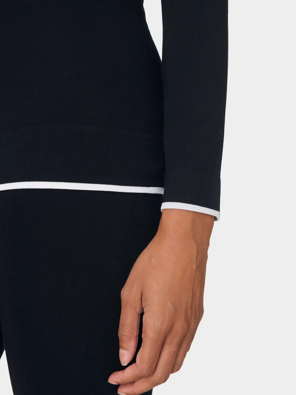 Sweaty Betty Black Modal Crew Neck Base Layer Top