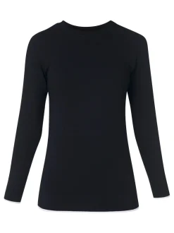 Sweaty Betty Black Modal Crew Neck Base Layer Top