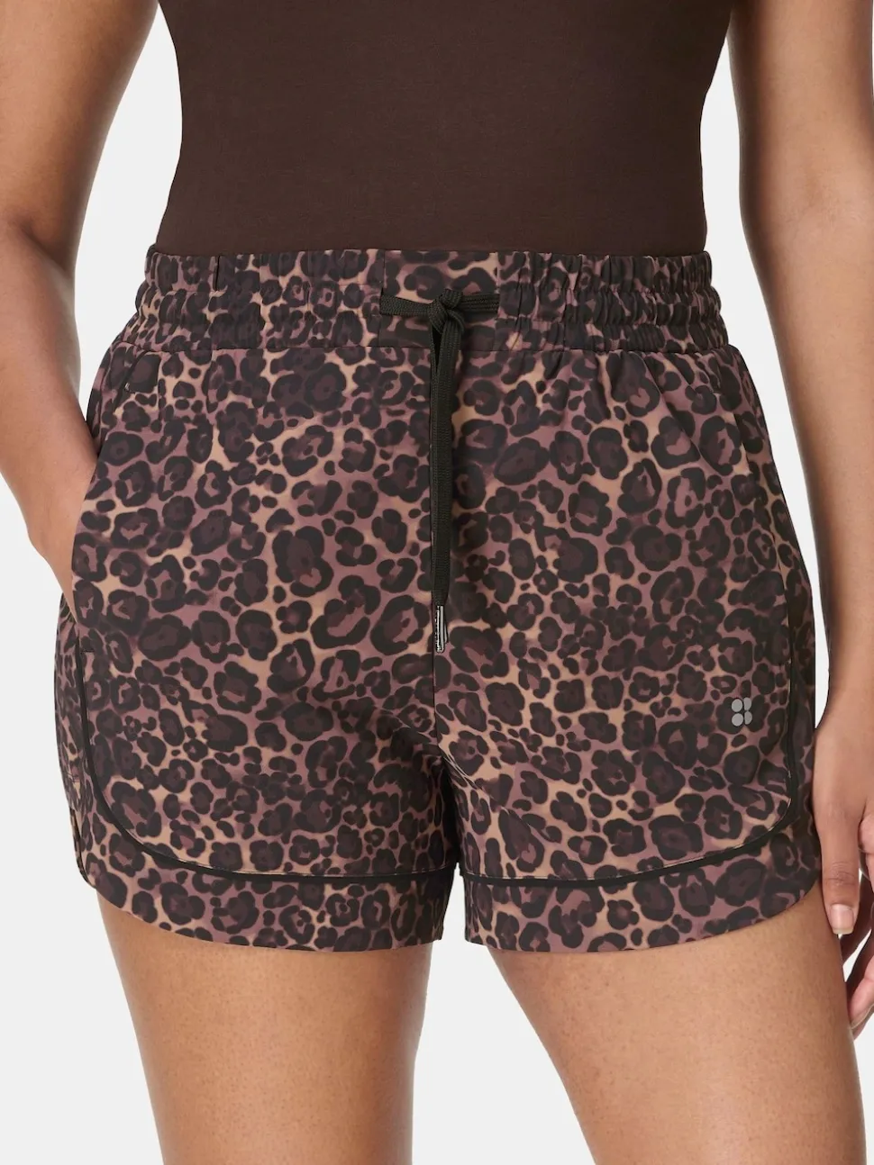 Sweaty Betty Brown Explorer Track Piped Short