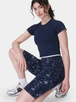 Sweaty Betty Light Blue Power 7/8 Workout Leggings