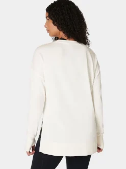 Sweaty Betty Lily White After Class Longline Sweatshirt