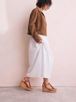Tan Brown Forever Comfort® Plaited Strappy Wedge Heels