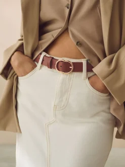 Tan Brown Regular PU Belt