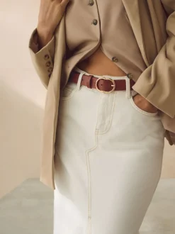 Tan Brown Regular PU Belt