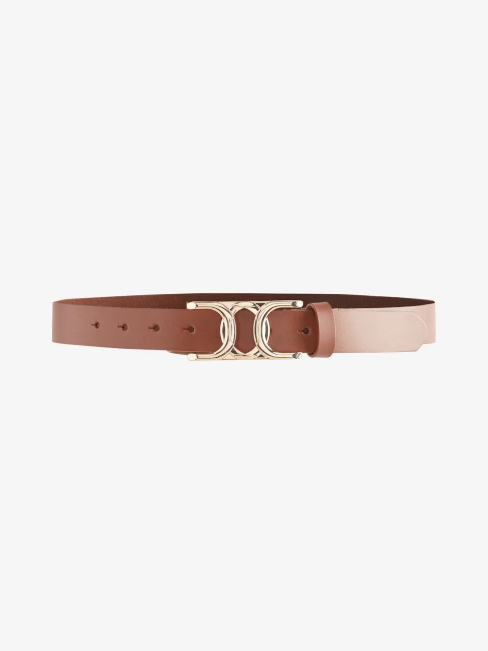 Tan Brown Regular Statement Buckle Leather Belt