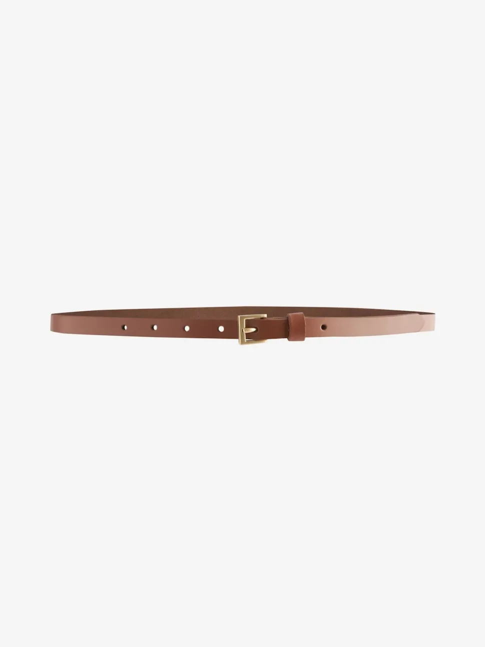 Tan Brown Skinny Leather Belt
