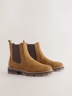 Tan Brown Standard/Wide Fit Chelsea Boots