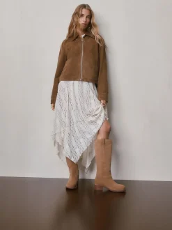 Tan Brown Suede Forever Comfort® Knee High Pull On Boots