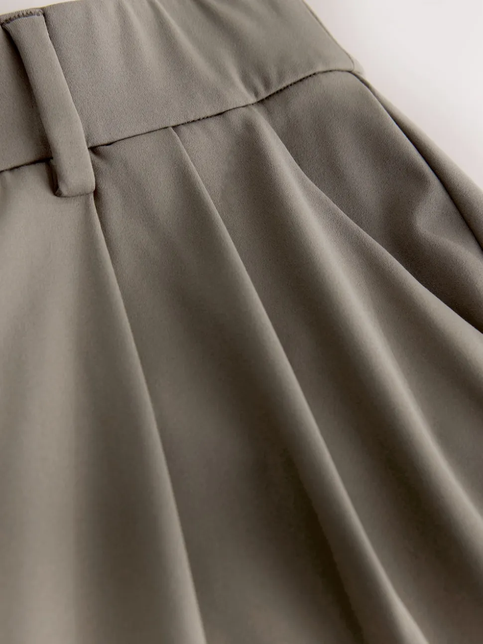 Taupe Brown N. Premium Wide Leg Tailored Jersey Trousers