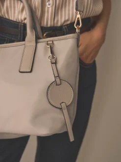 Taupe Brown Nylon Cross-Body Bag