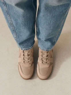 Taupe Forever Comfort® Lace Up Wedge Trainers