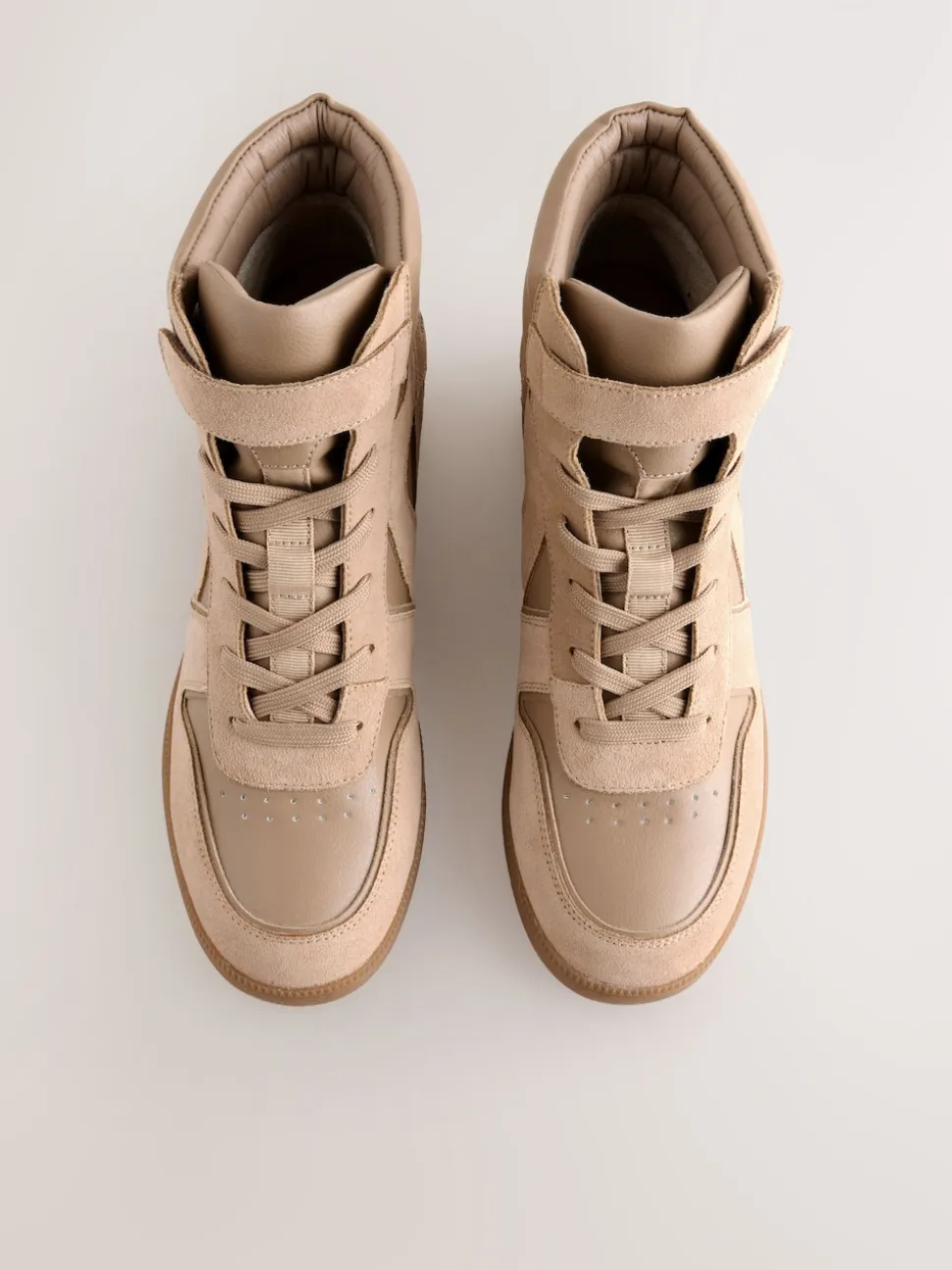 Taupe Forever Comfort® Lace Up Wedge Trainers