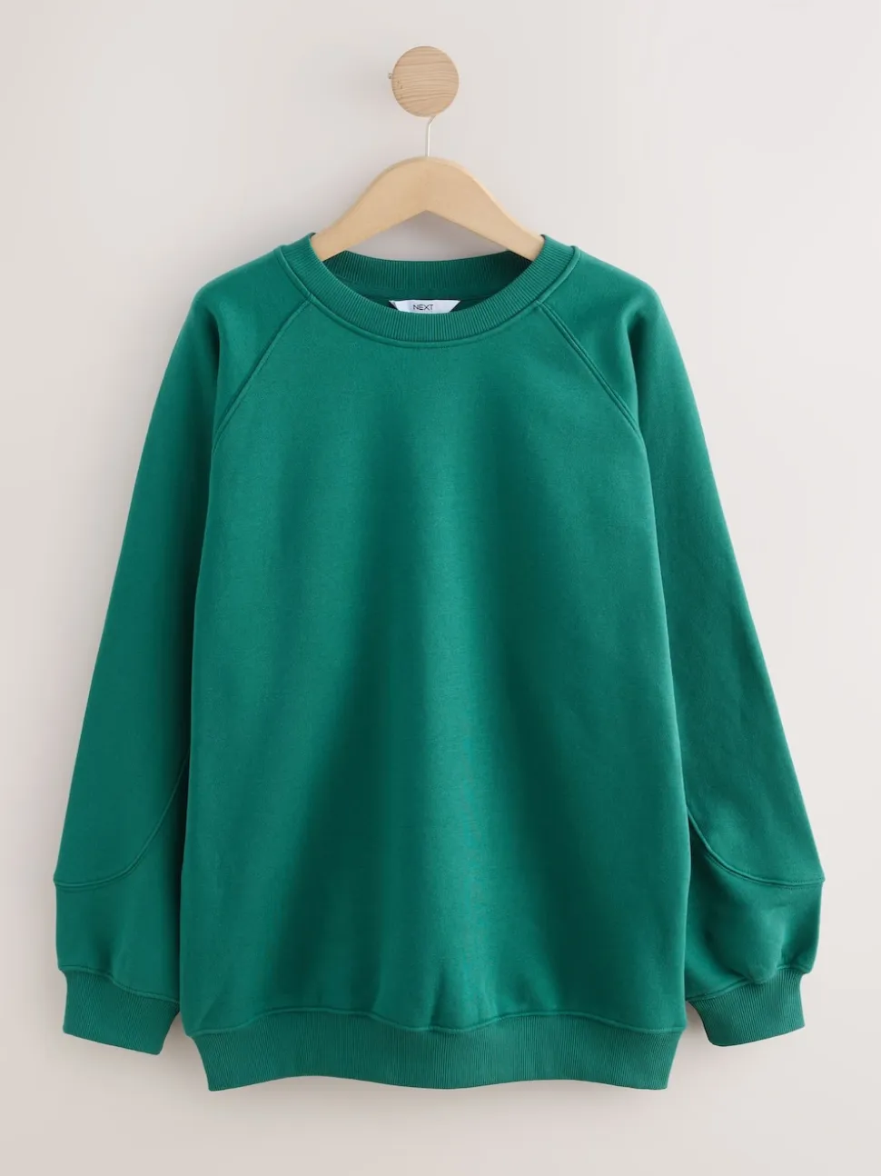Teal Blue Relaxed Fit Heavyweight Longline Crew Neck Sweatshirt