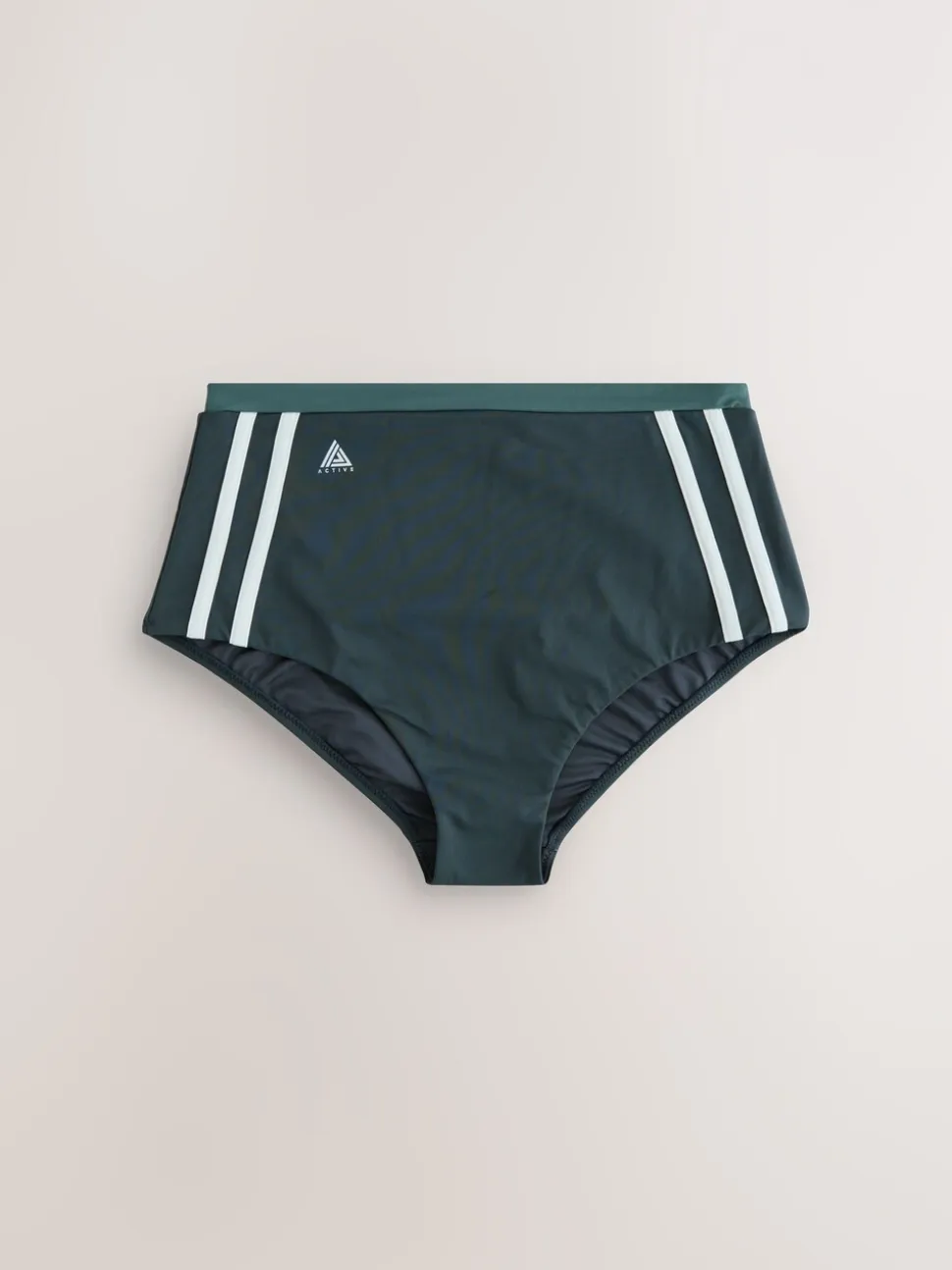 Teal Green Active High Waist Bikini Bottoms
