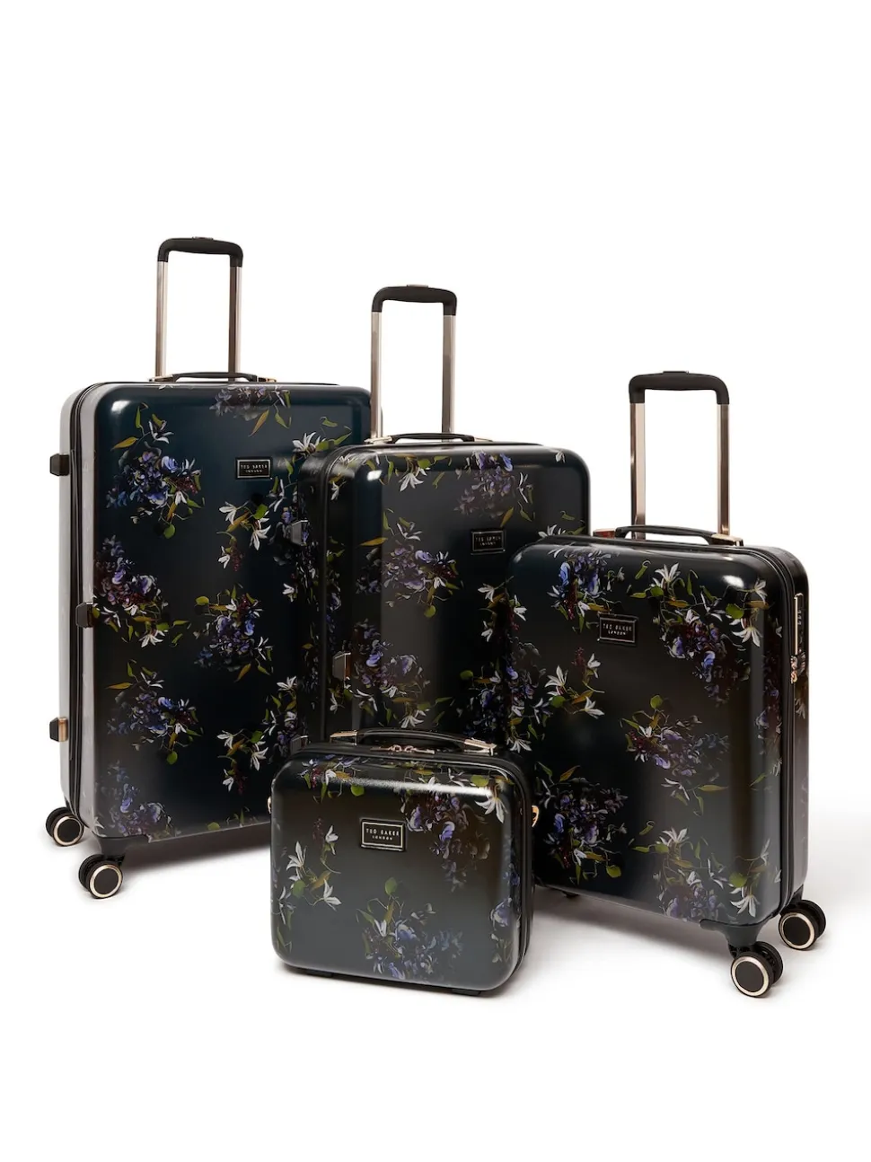 Ted Baker Blue Midnight Bloom Medium Suitcase