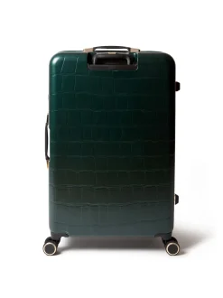 Ted Baker Green Icon Case Croc Large Suitcase