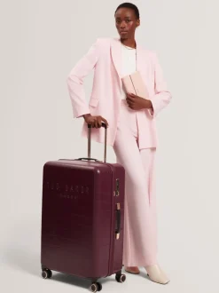 Ted Baker Red Icon Case Croc Large Suitcase