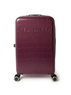 Ted Baker Red Icon Case Croc Medium Suitcase