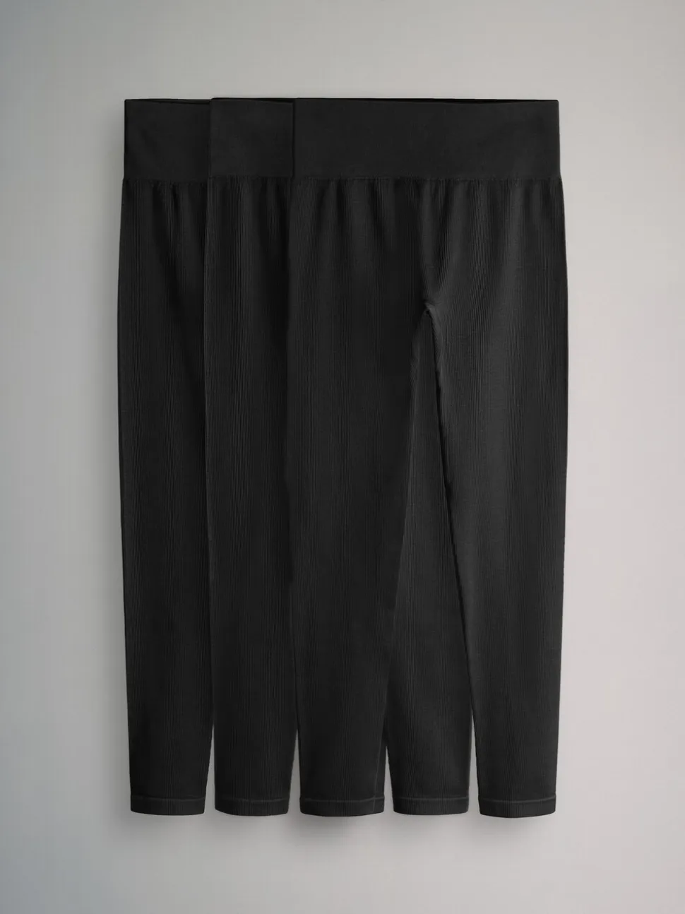 The Set 3 Pack Active Ribbed Legging Black