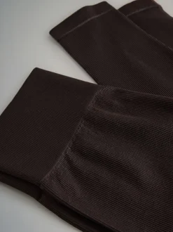 The Set 3 Pack Active Ribbed Legging Black/Chocolate Brown/Khaki