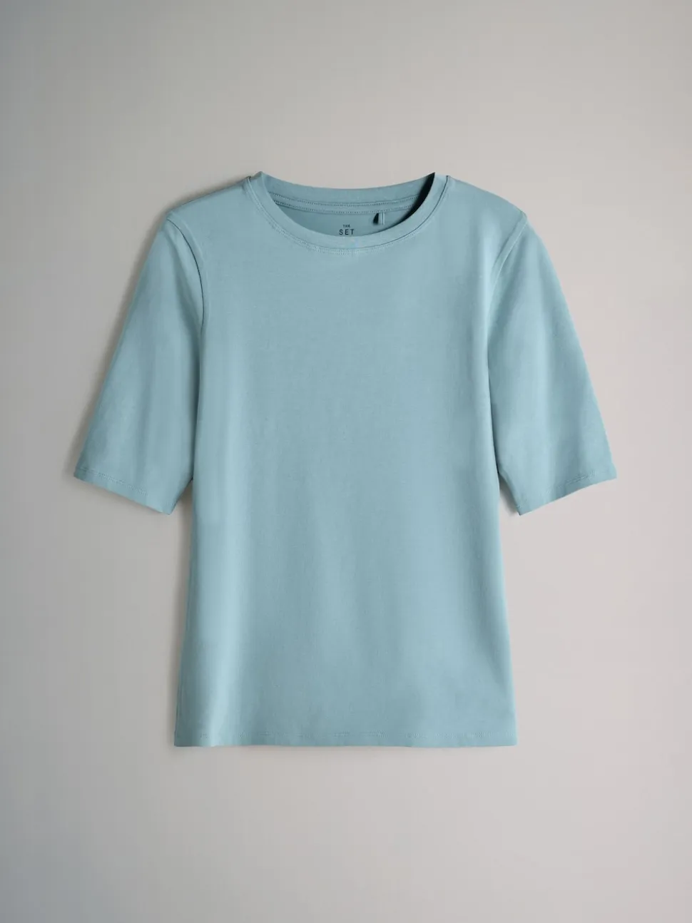 The Set 4 Pack Crew Neck Half Sleeve T-Shirts Blue/Light Blue/Cream/White