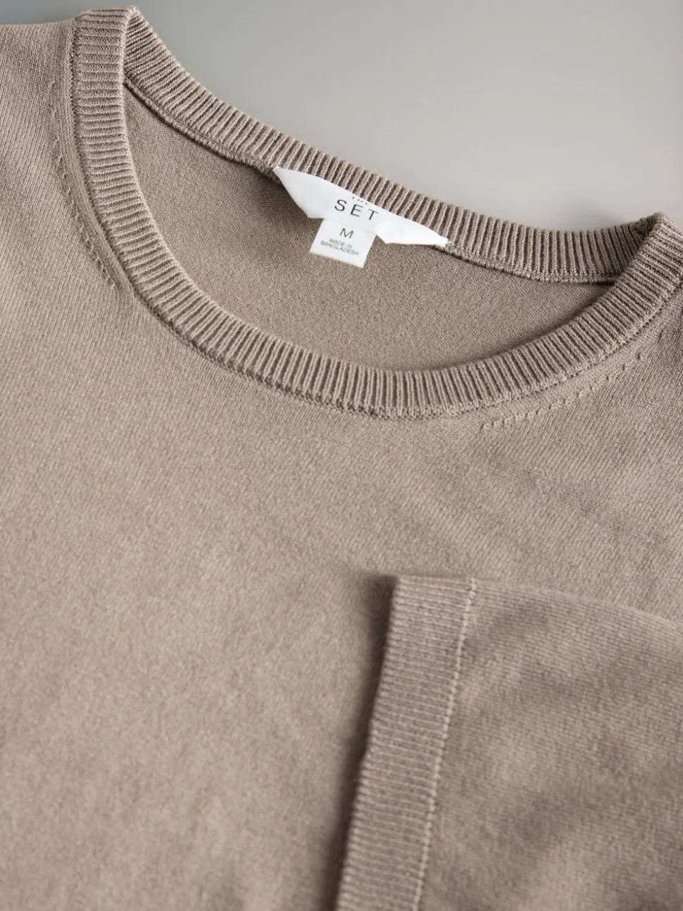 The Set 3 Pack Fine Knit T-Shirts Black/Neutral/Cream