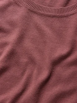 The Set 3 Pack Fine Knit T-Shirts Plum/Dark Pink/Brown