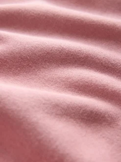 The Set 2 Pack Half Zip Funnel Neck Sweatshirts Pink/Chocolate Brown