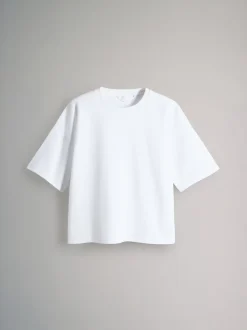 The Set 3 Pack Heavyweight Premium Boxy T-Shirts Navy/ Grey Marl/ White