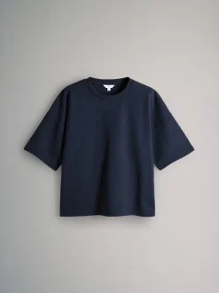The Set 3 Pack Heavyweight Premium Boxy T-Shirts Navy/ Grey Marl/ White