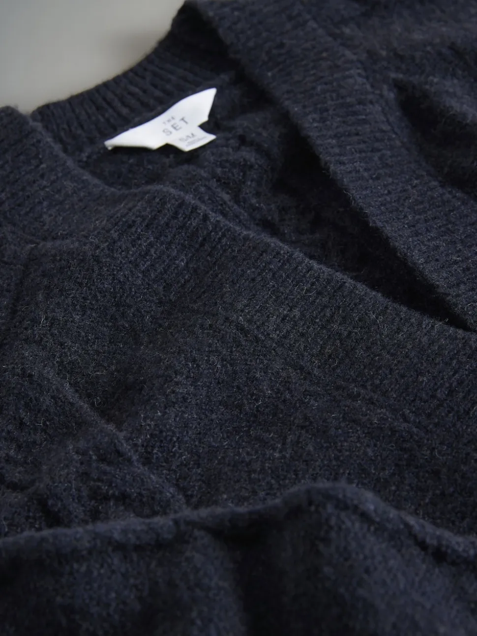 The Set 2 Pack Knitted Cable Cardigans Chocolate Brown/Navy Blue