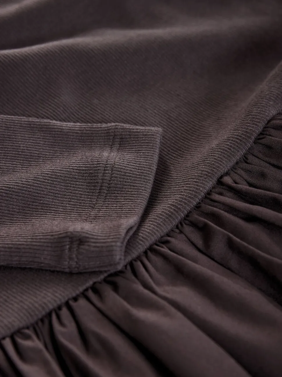The Set 2 Pack Long Sleeve Jersey Woven Mix Dresses Black/Chocolate Brown