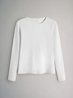 The Set 7 Pack Long Sleeve Crew Neck T-Shirts Chocolate Brown/ Taupe Brown/ Light Brown/ Neutral