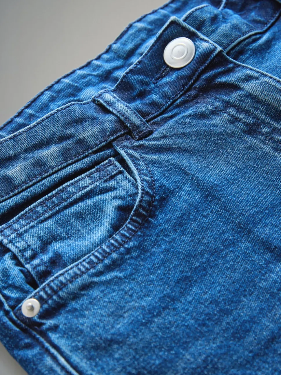 The Set 2 Pack Mom Jeans Black/Dark Blue