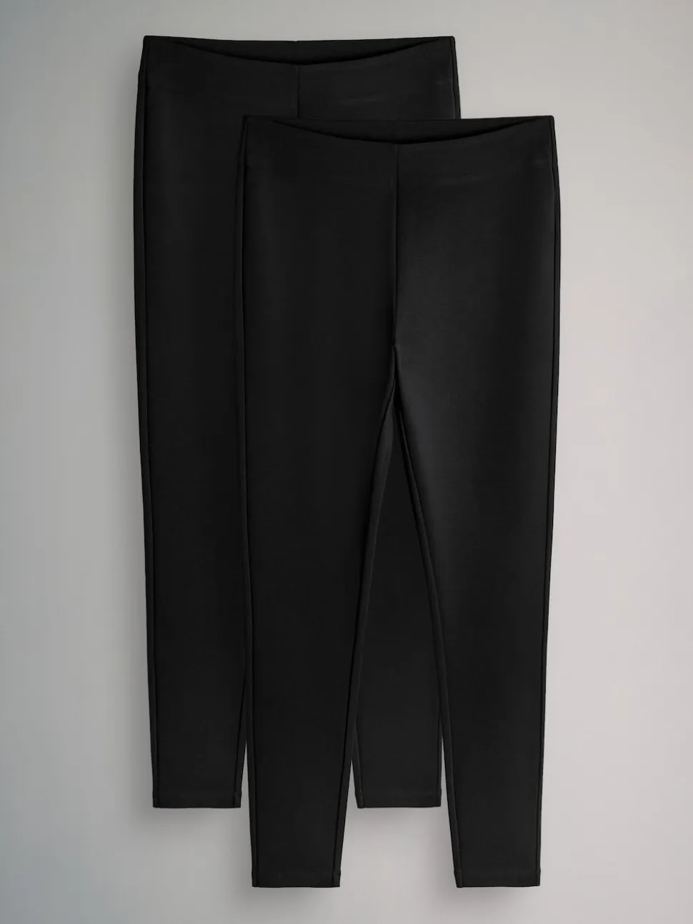 The Set 2 Pack Ponte Leggings Black