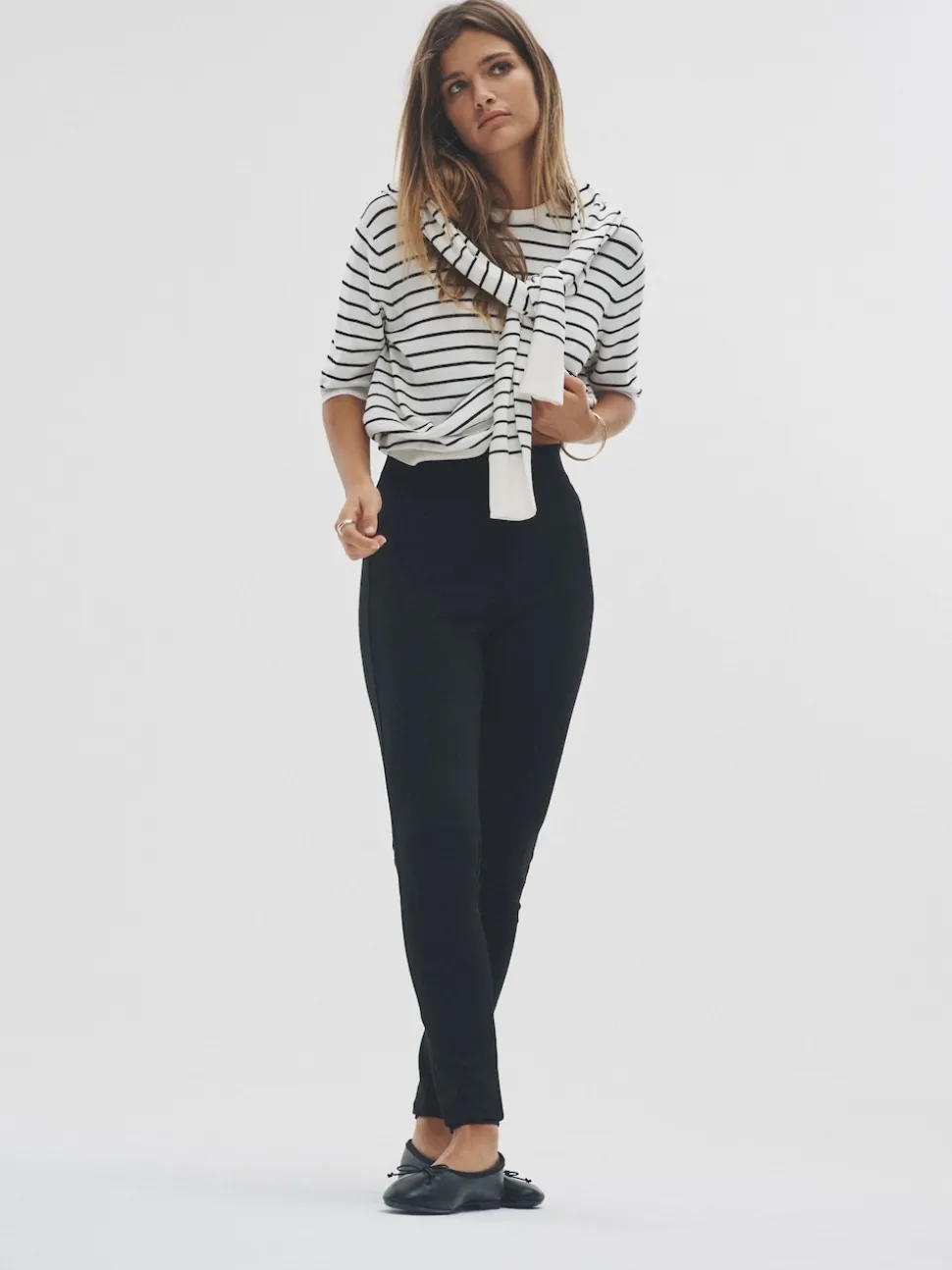 The Set 2 Pack Ponte Leggings Black