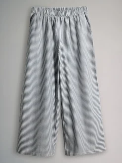 The Set 2 Pack Pull On Cotton Trousers Navy Stripe/Red Stripe