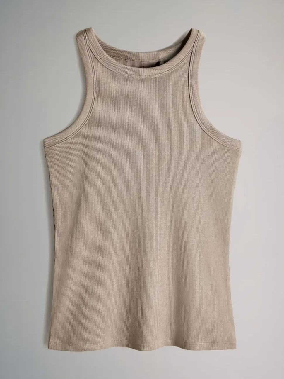 The Set 5 Pack Racer Ribbed Vests Black/Chocolate Brown/Taupe Brown/Stipe/White