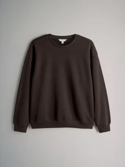 The Set 3 Pack Relaxed Crew Neck Sweatshirts Chocolate Brown/Taupe Brown/Cream