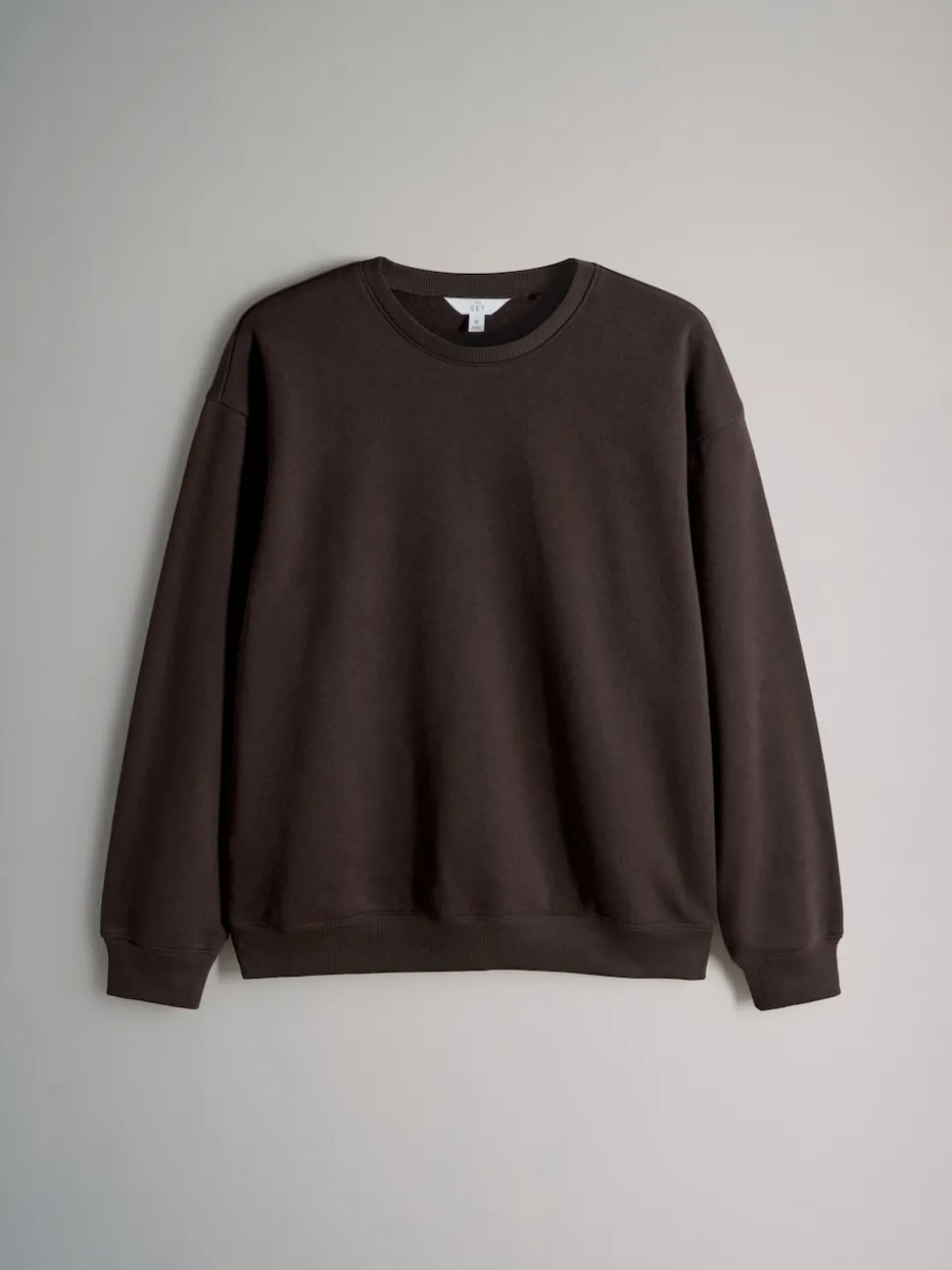 The Set 3 Pack Relaxed Crew Neck Sweatshirts Chocolate Brown/Taupe Brown/Cream