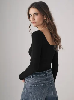 The Set 3 Pack Ribbed Long Sleeve Bodysuits Grey/Black/White