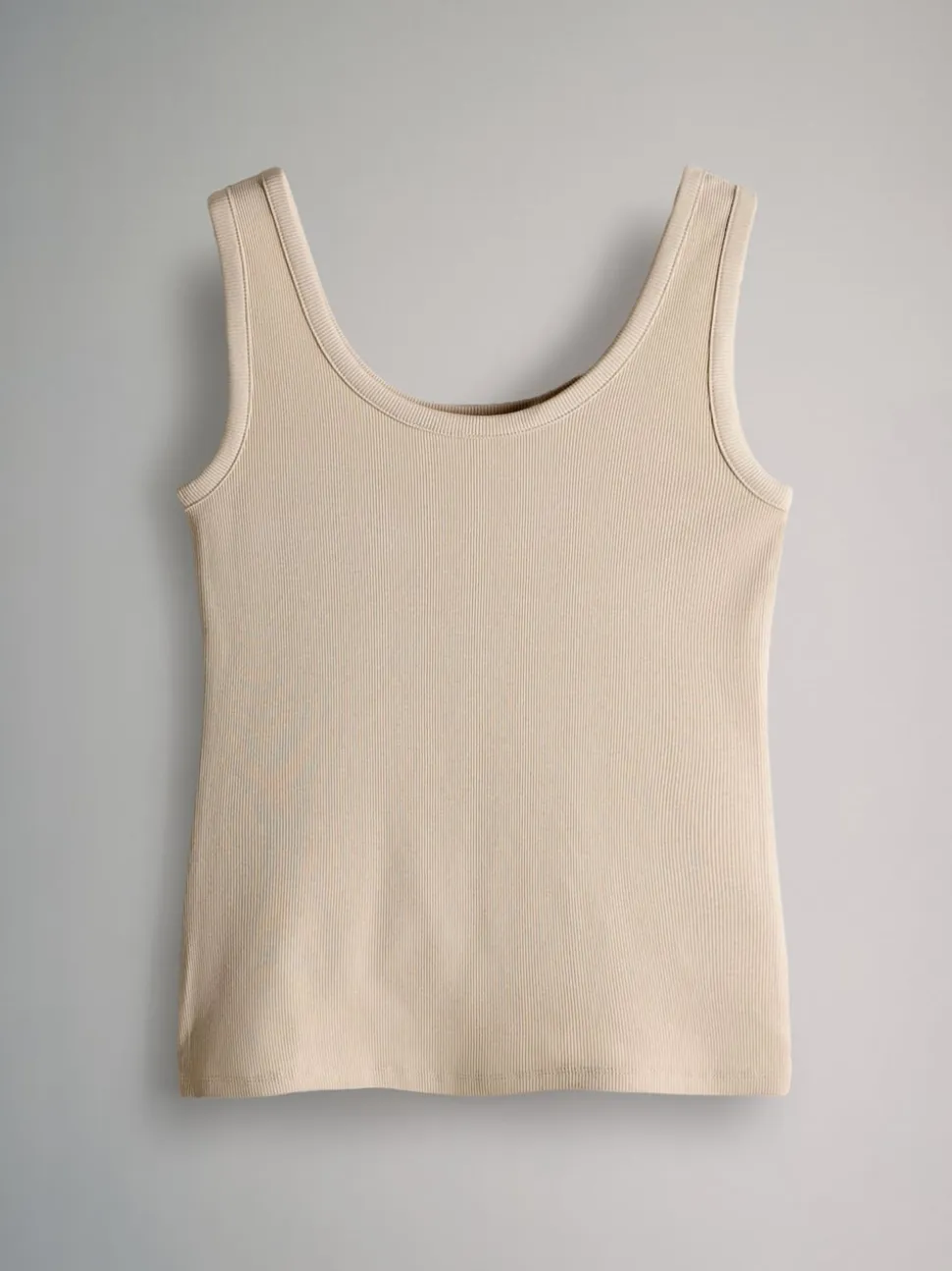 The Set 5 Pack Ribbed Scoop Neck Vests White/Black/Brown/Taupe Brown/Neutral