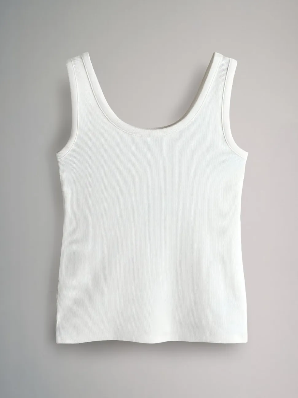 The Set 5 Pack Ribbed Scoop Neck Vests White/Black/Brown/Taupe Brown/Neutral
